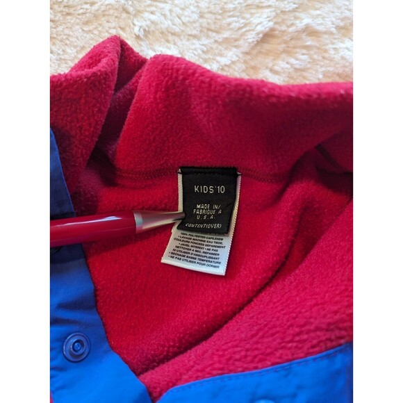 Patagonia Red Snap Fleece Jacket Pullover Vintage Kids Size 10 (Medium) - Picture 5 of 6